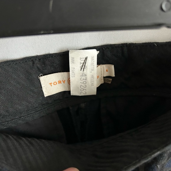 Tory Burch size 4 Black and navy checkered dress pants - Picture 3 of 4